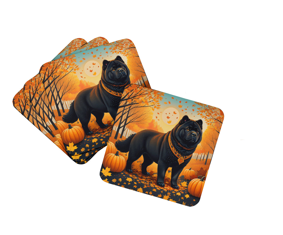 Buy this Black Chow Chow Fall Foam Coasters