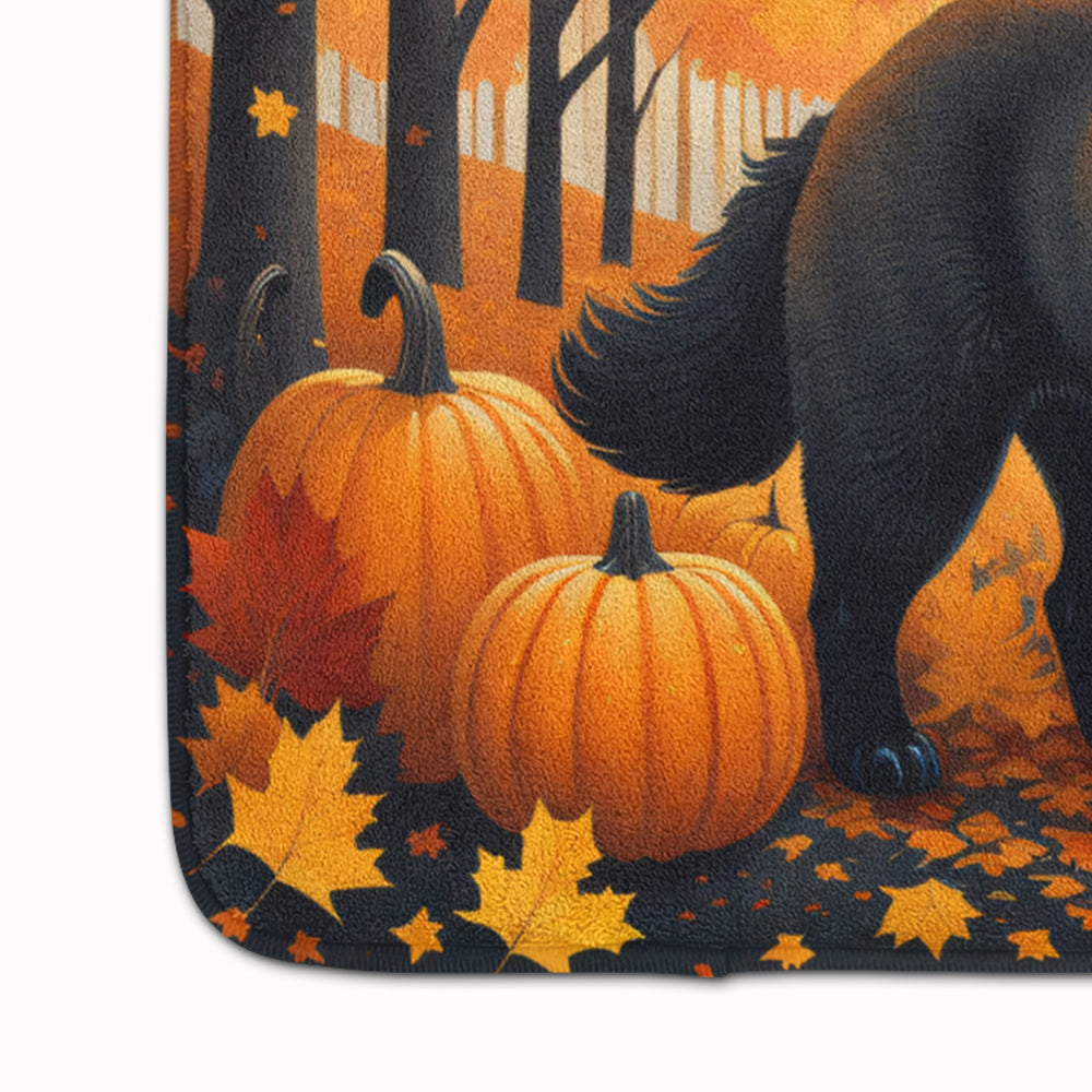 Black Chow Chow Fall Memory Foam Kitchen Mat