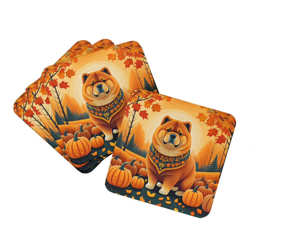 Buy this Chow Chow Fall Foam Coasters