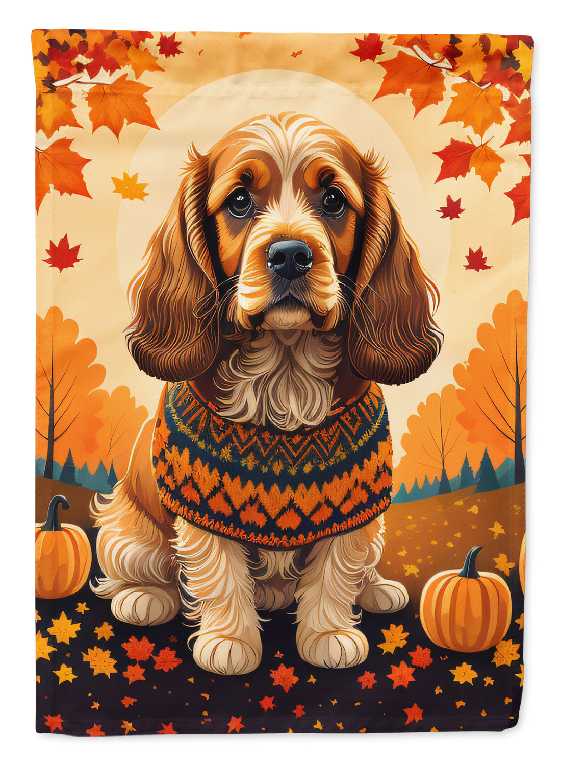 Buy this Cocker Spaniel Fall House Flag