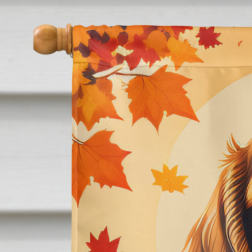 Cocker Spaniel Fall House Flag