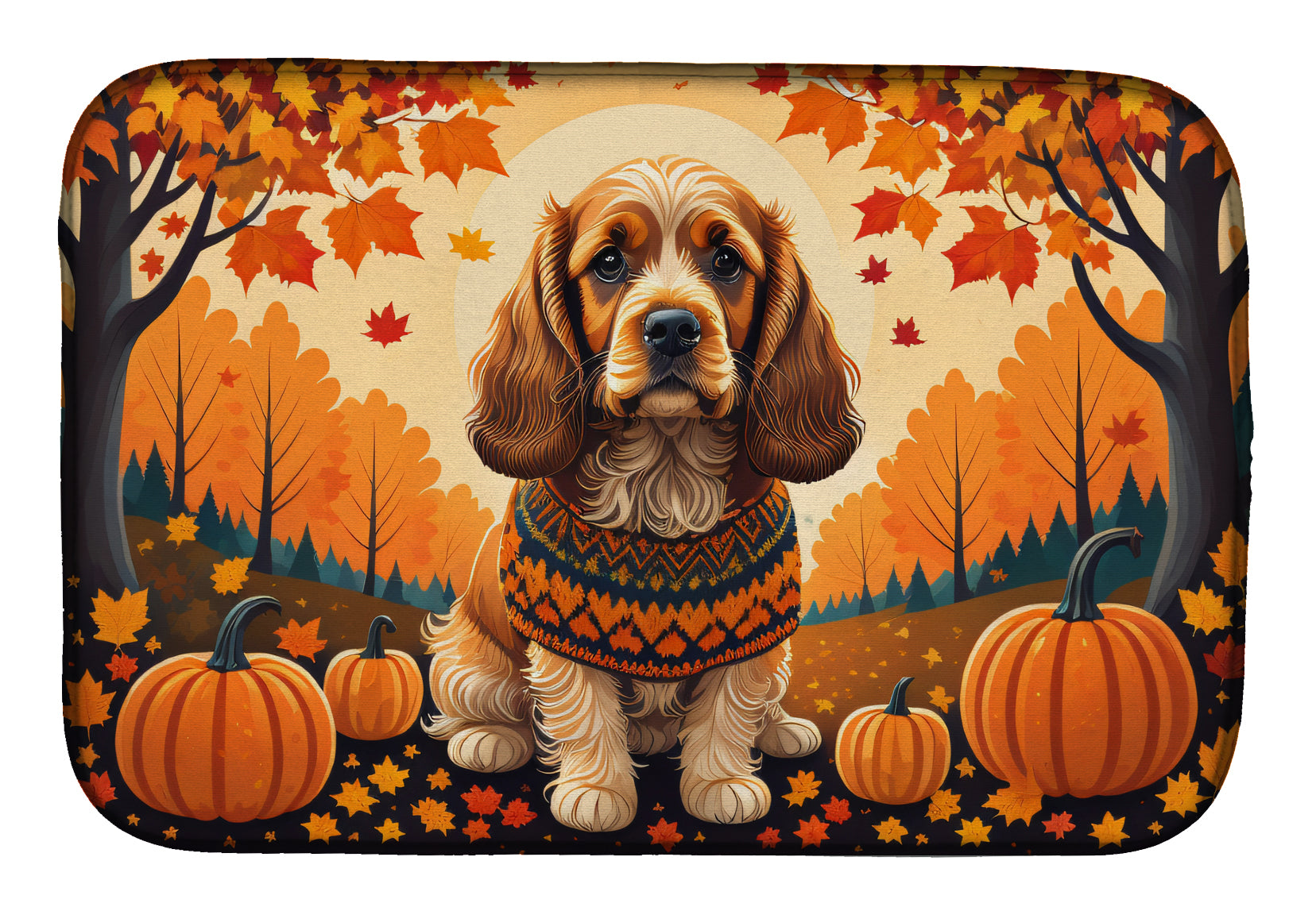 Buy this Cocker Spaniel Fall Dish Drying Mat