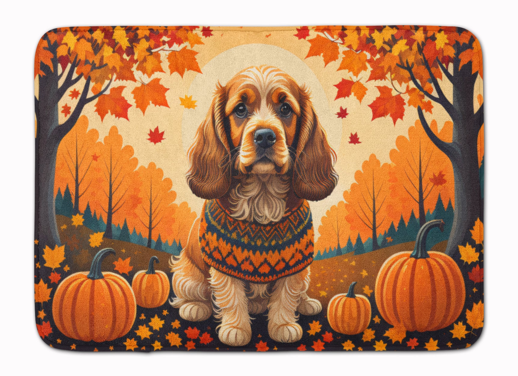 Buy this Cocker Spaniel Fall Memory Foam Kitchen Mat