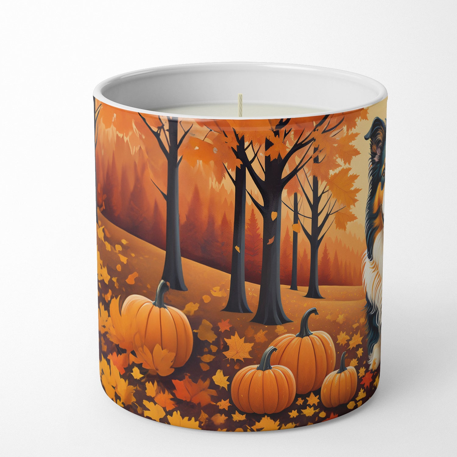 Buy this Collie Fall Decorative Soy Candle