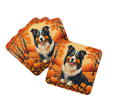 Buy this Collie Fall Foam Coasters