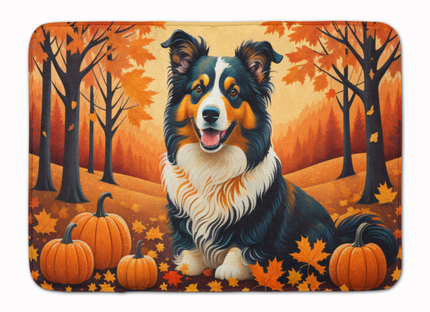 Buy this Collie Fall Memory Foam Kitchen Mat