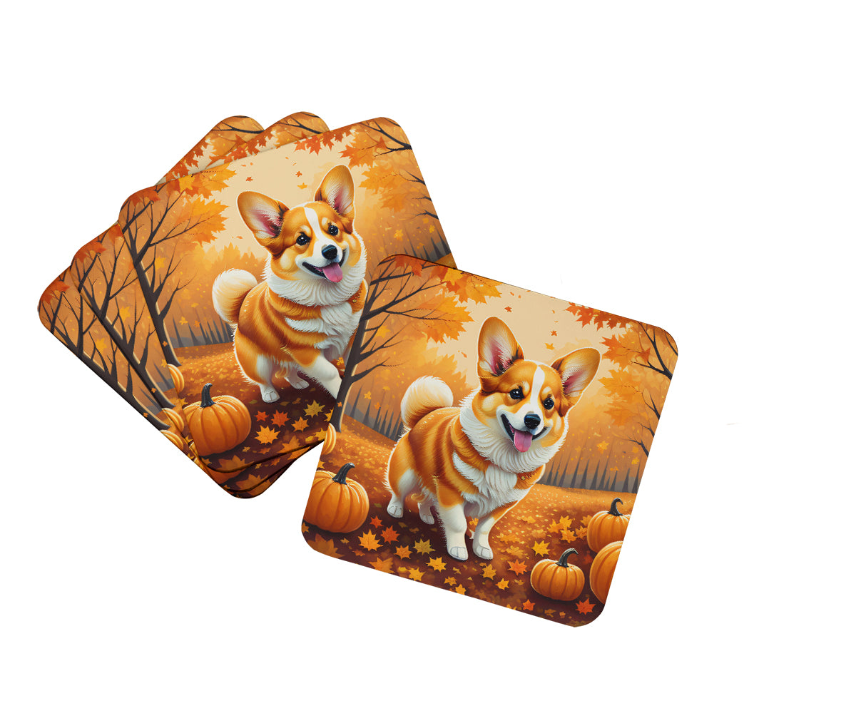 Buy this Corgi Fall Foam Coasters