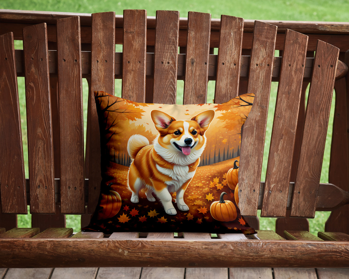 Corgi Fall Throw Pillow
