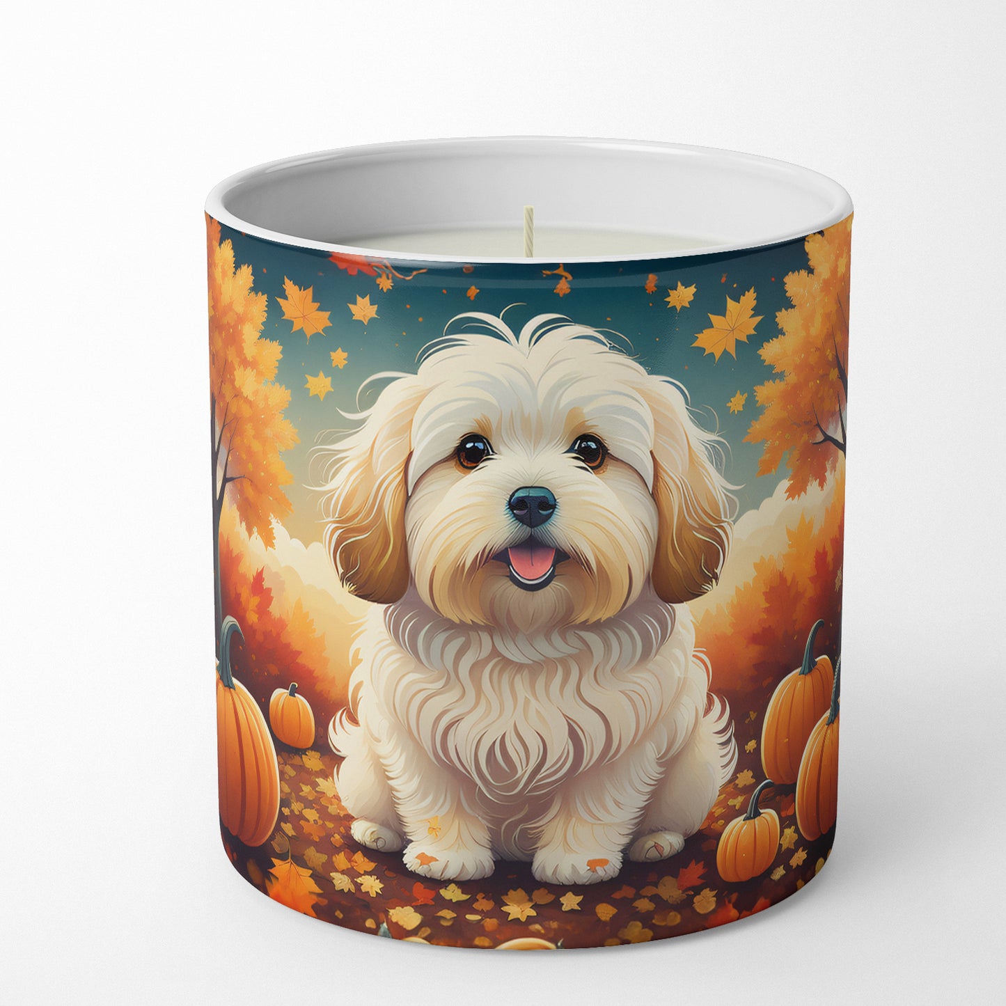 Coton De Tulear Fall Decorative Soy Candle