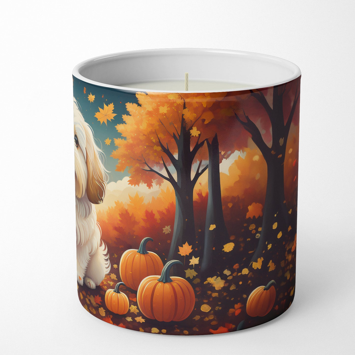 Coton De Tulear Fall Decorative Soy Candle