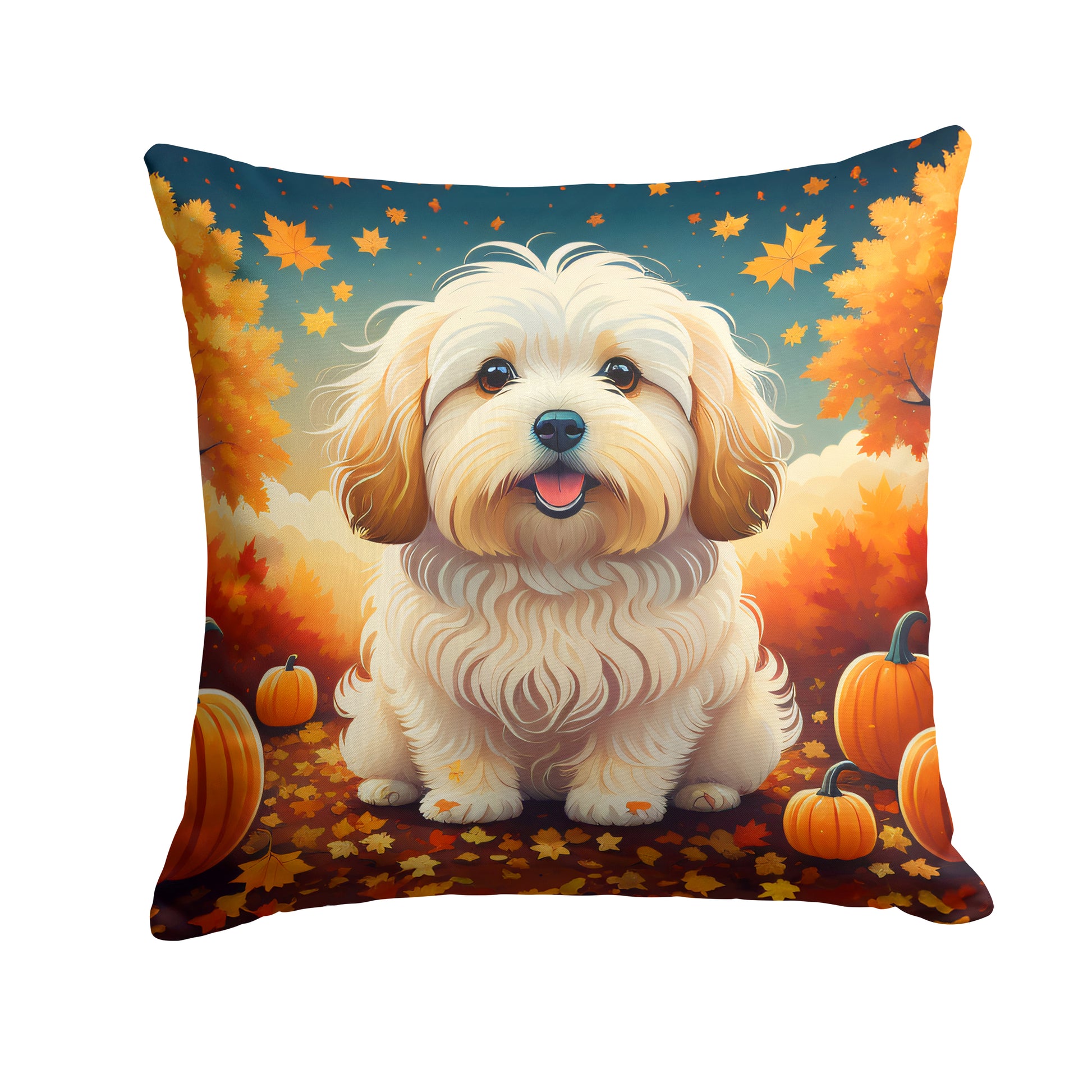 Buy this Coton De Tulear Fall Throw Pillow