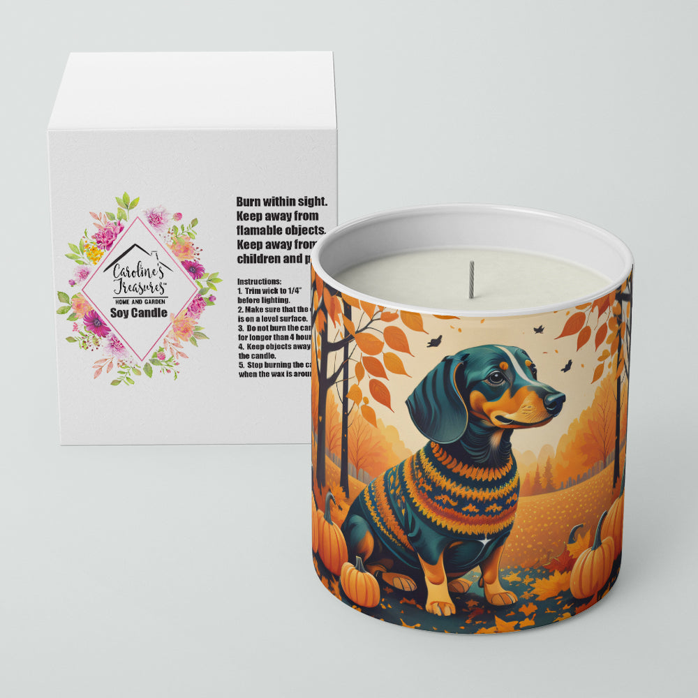 Dachshund Fall Decorative Soy Candle