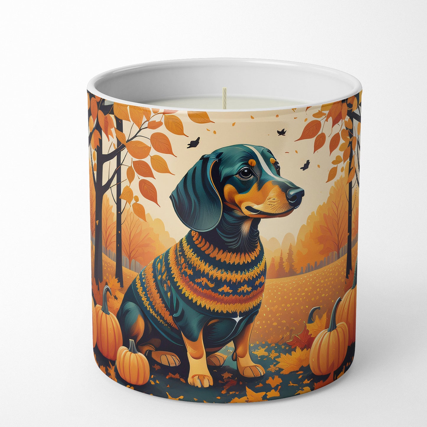 Dachshund Fall Decorative Soy Candle