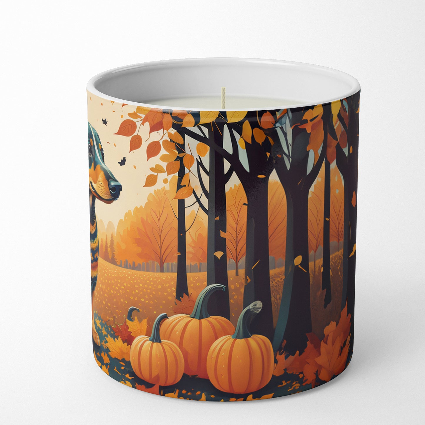 Dachshund Fall Decorative Soy Candle