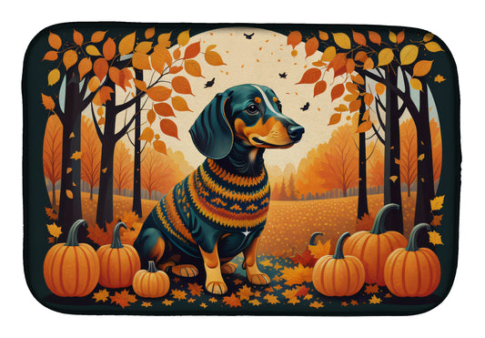 Buy this Dachshund Fall Dish Drying Mat