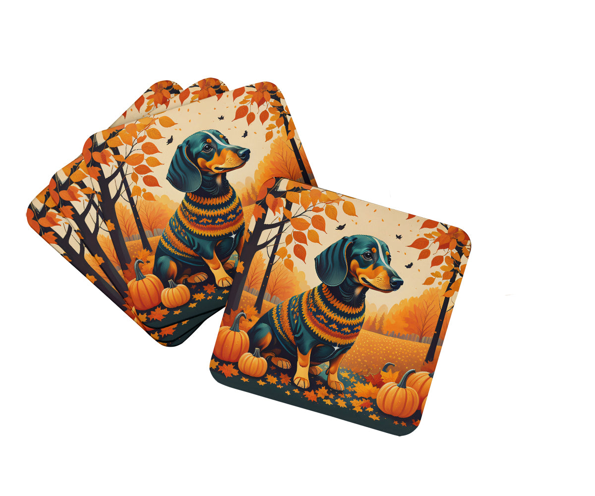 Buy this Dachshund Fall Foam Coasters