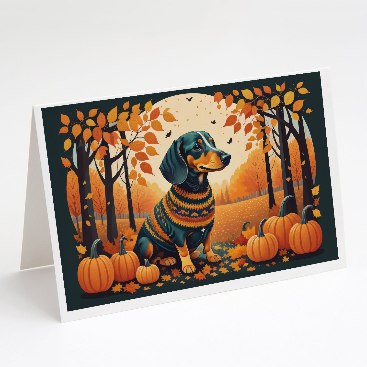 Buy this Dachshund Fall Greeting Cards and Envelopes Pack of 8