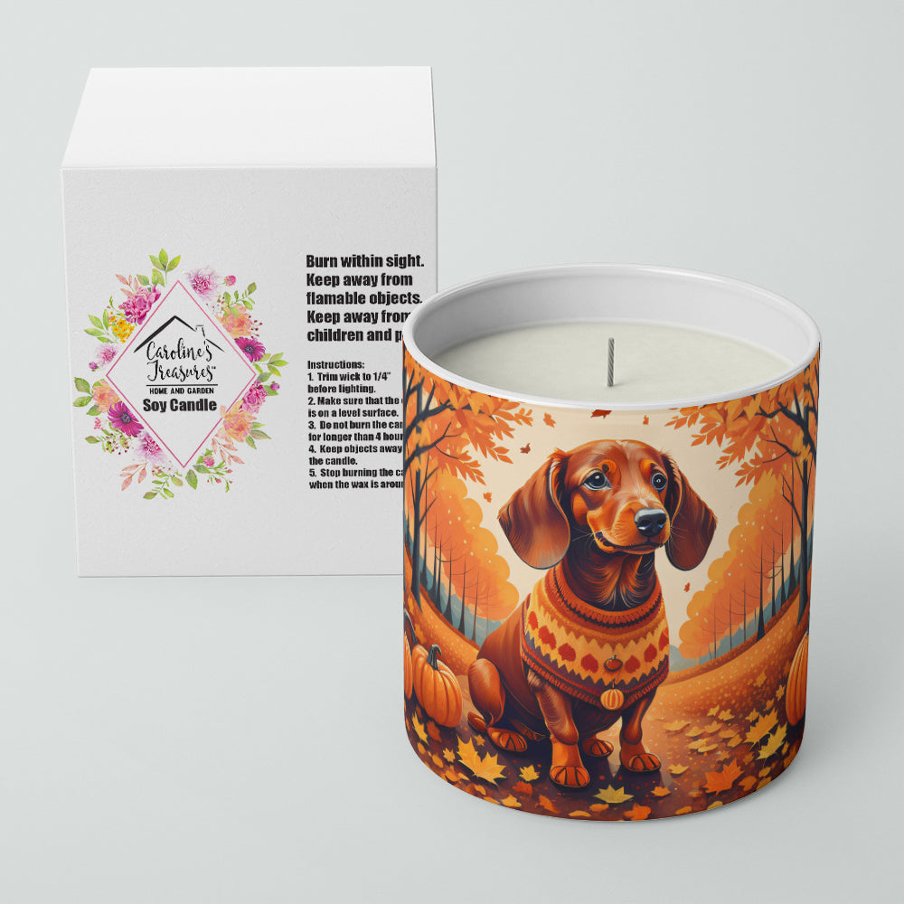 Dachshund Fall Decorative Soy Candle