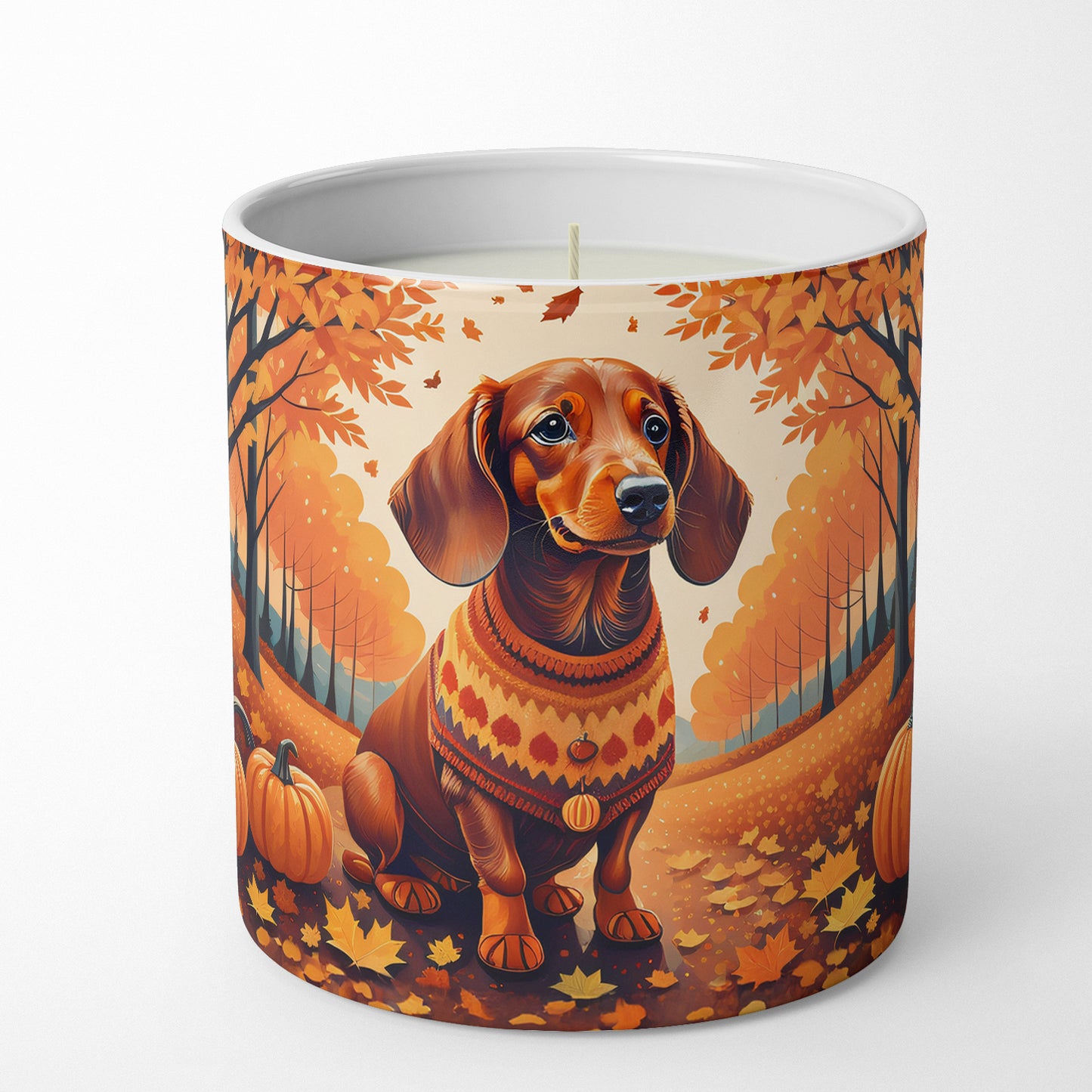 Dachshund Fall Decorative Soy Candle