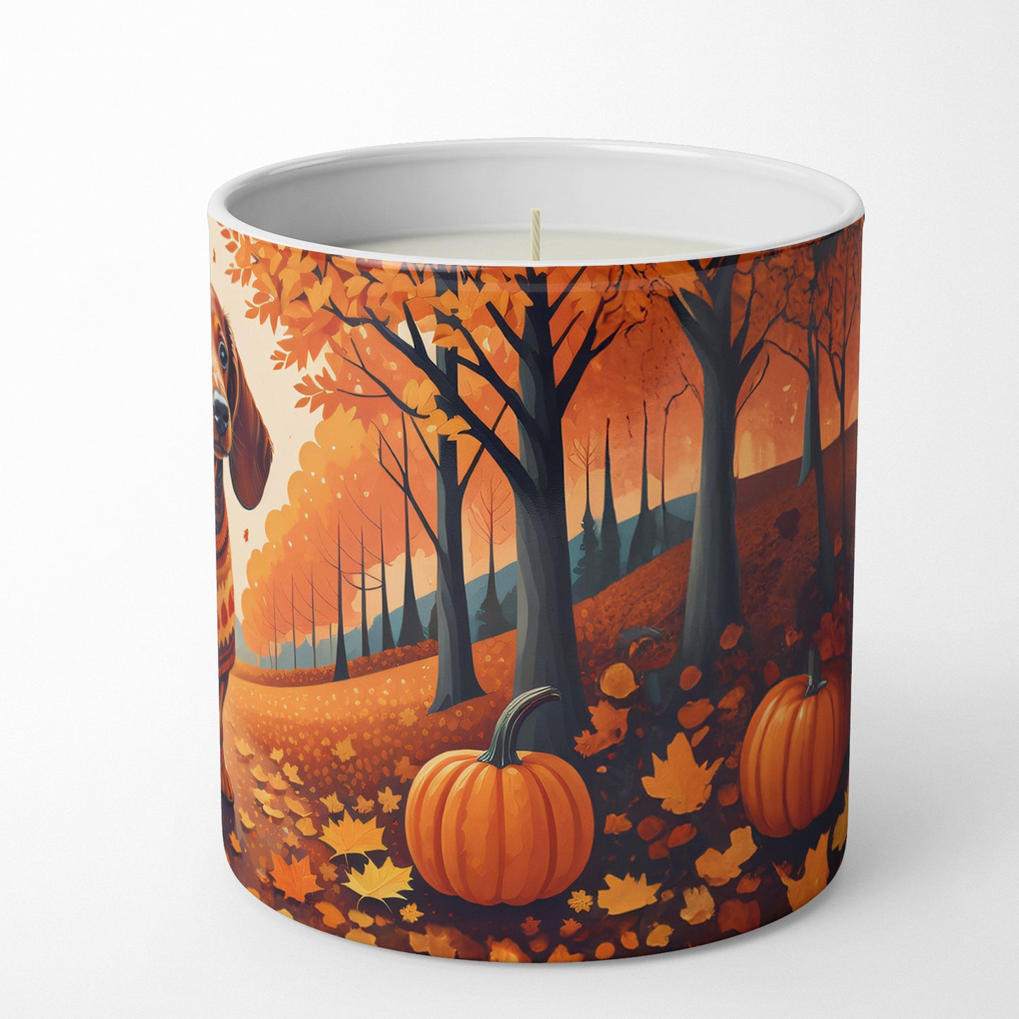 Dachshund Fall Decorative Soy Candle