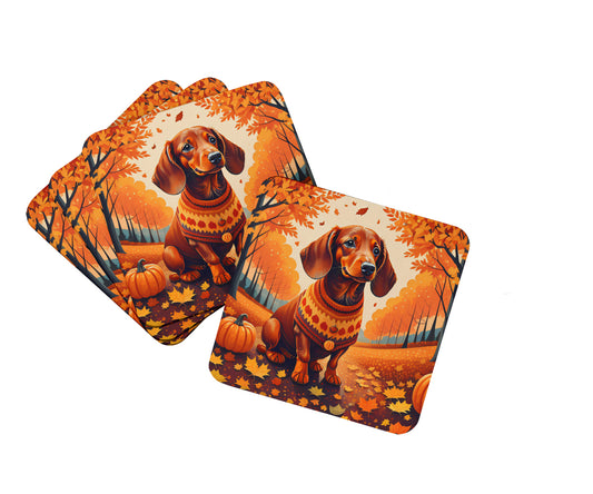 Buy this Dachshund Fall Foam Coasters