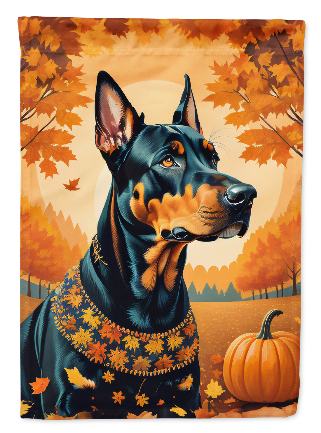 Buy this Doberman Pinscher Fall House Flag