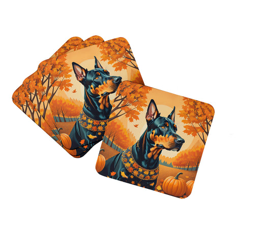 Buy this Doberman Pinscher Fall Foam Coasters