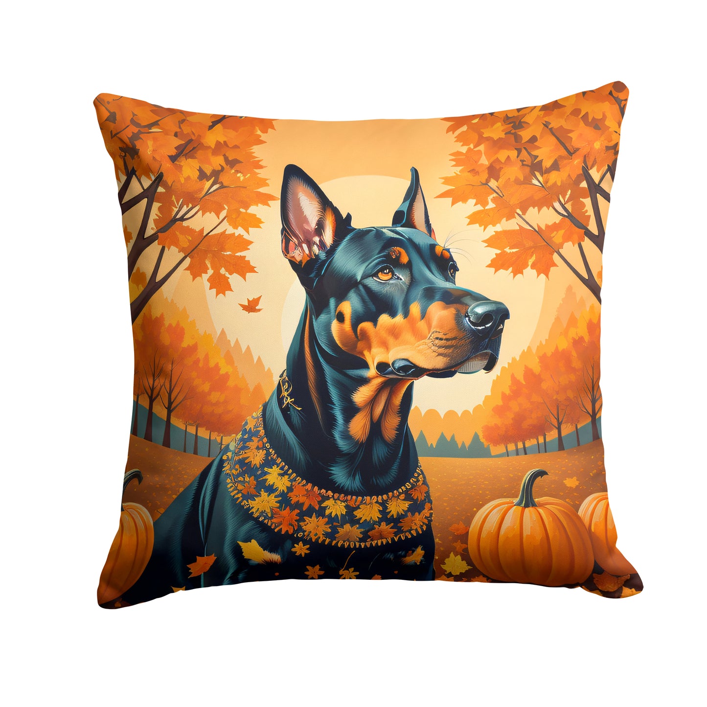 Buy this Doberman Pinscher Fall Throw Pillow