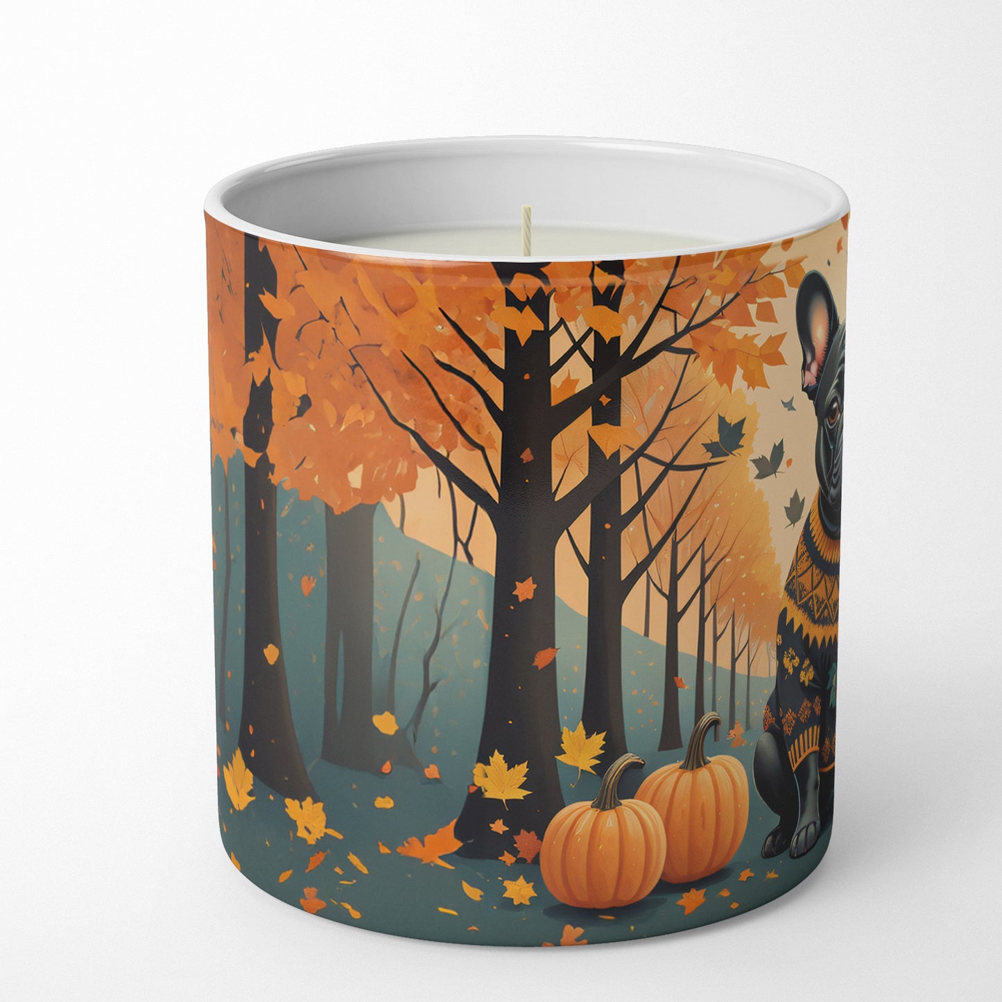 Buy this Black French Bulldog Fall Decorative Soy Candle