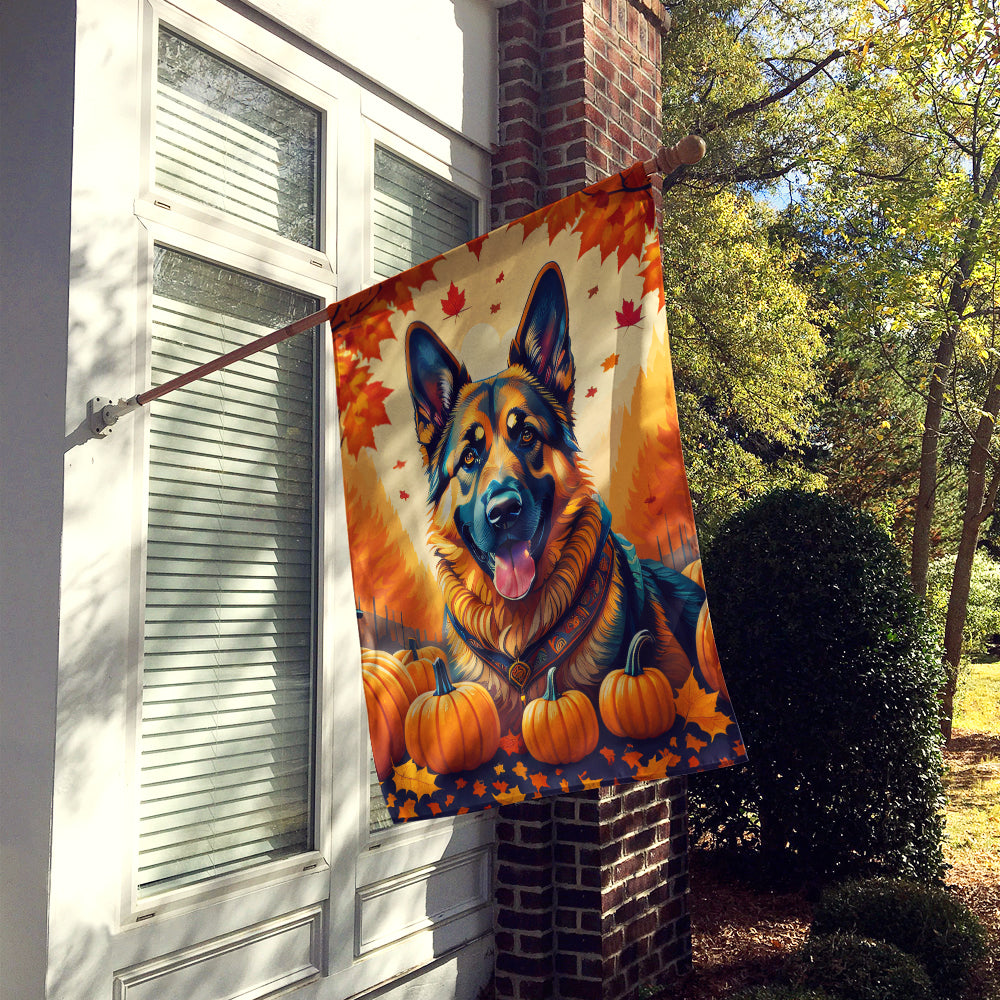 German Shepherd Fall House Flag