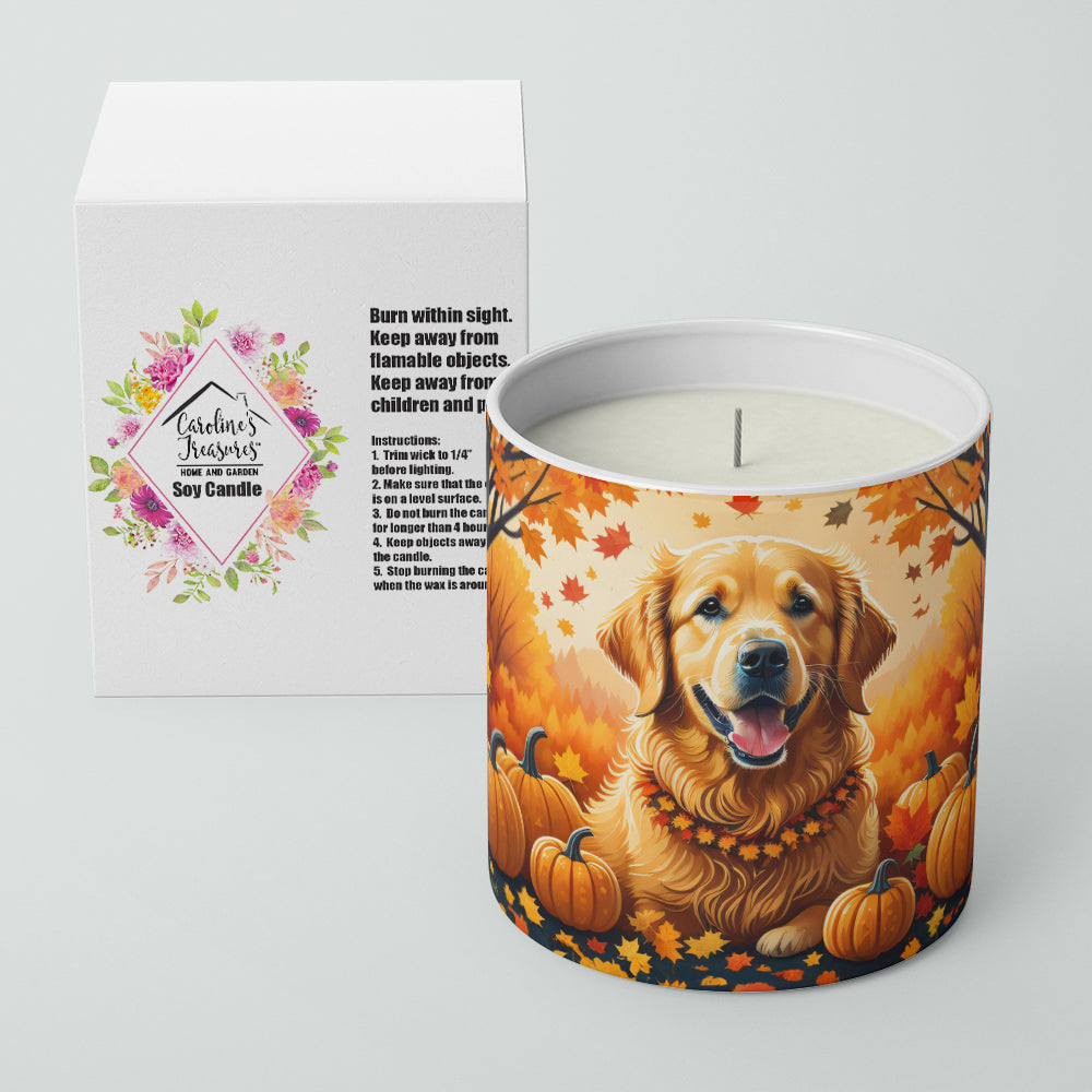 Golden Retriever Fall Decorative Soy Candle