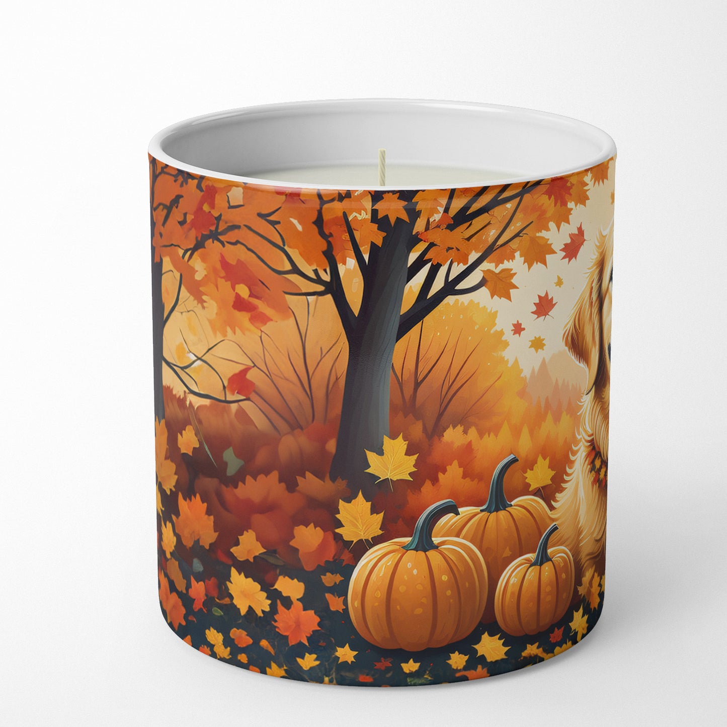 Buy this Golden Retriever Fall Decorative Soy Candle