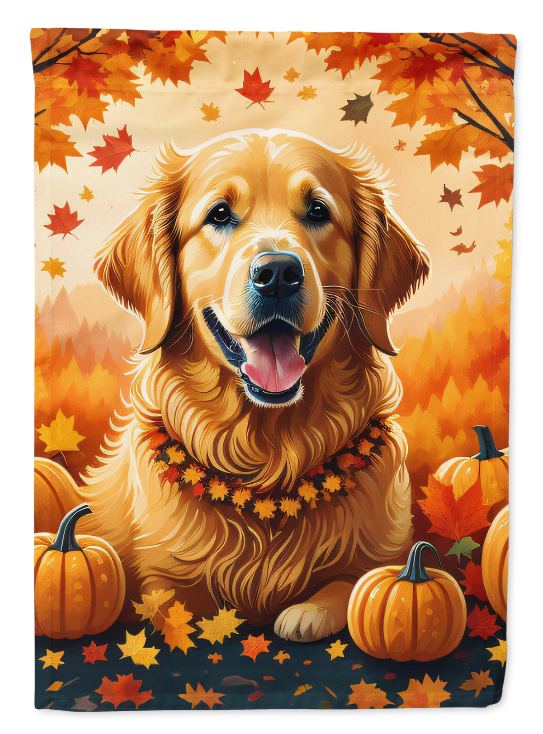 Buy this Golden Retriever Fall House Flag