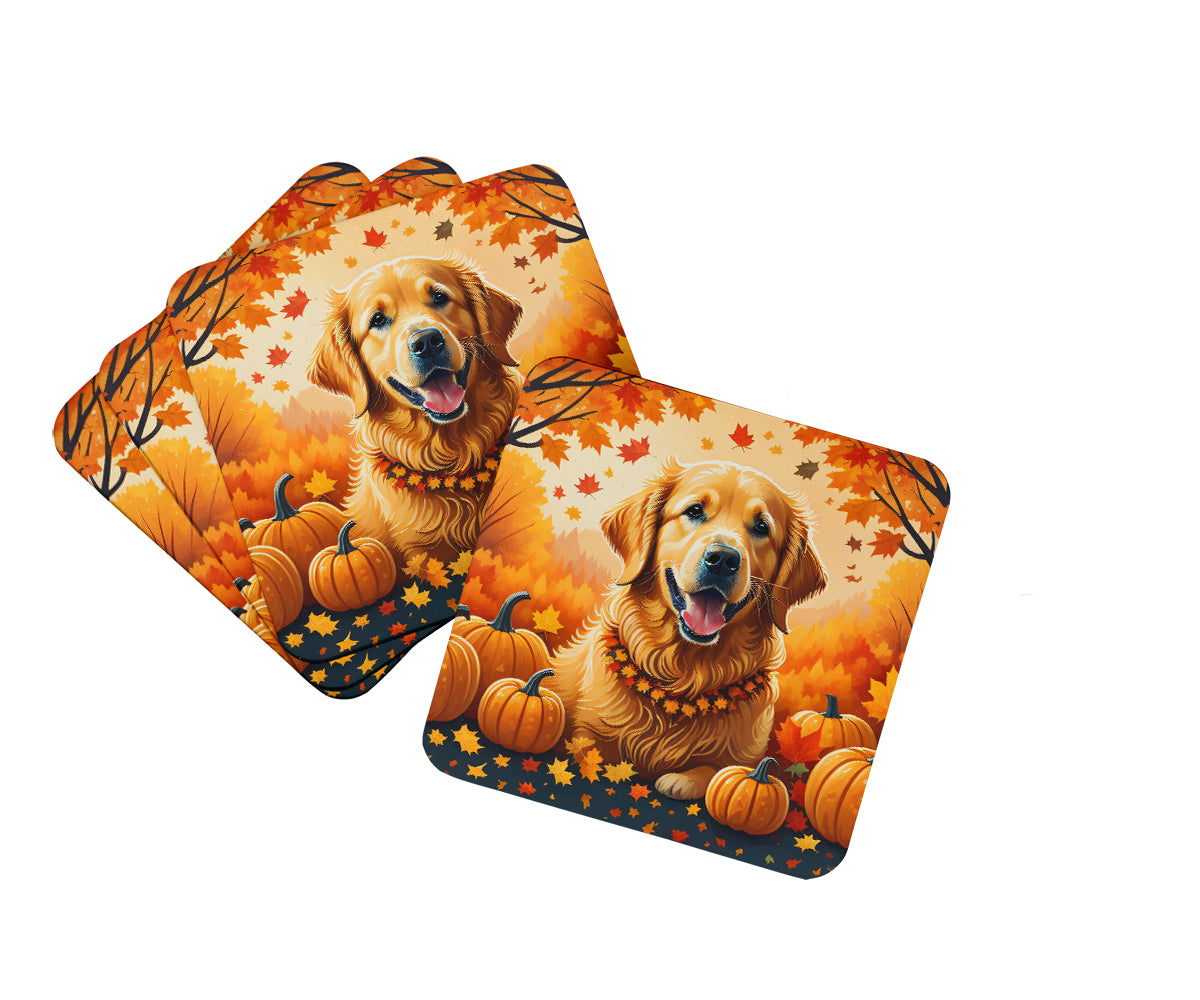 Buy this Golden Retriever Fall Foam Coasters