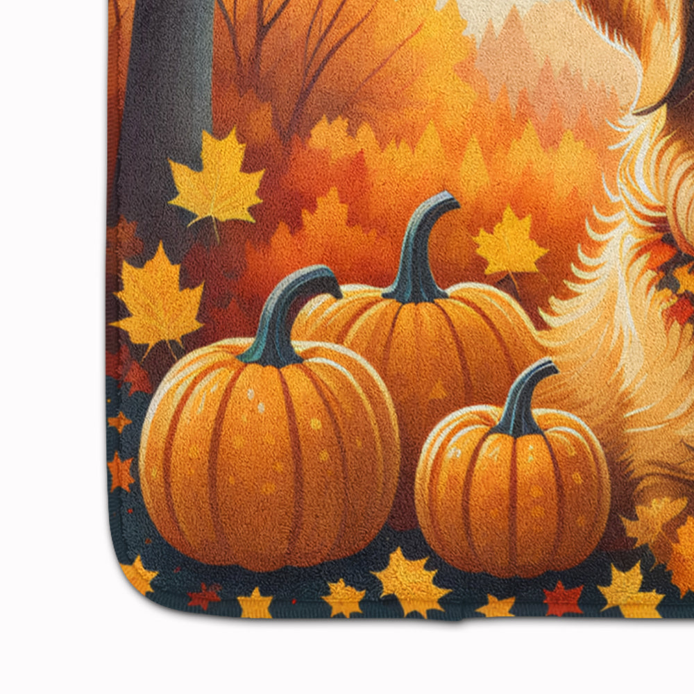 Golden Retriever Fall Memory Foam Kitchen Mat