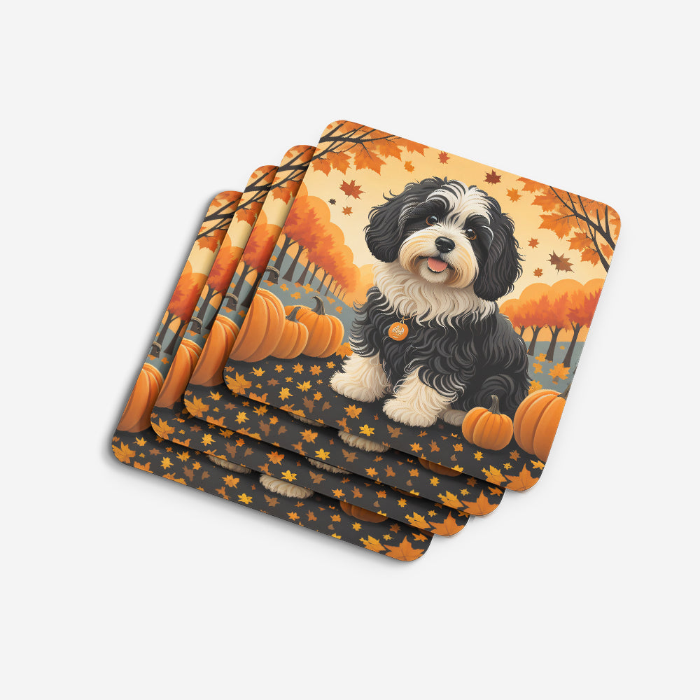Havanese Fall Foam Coasters