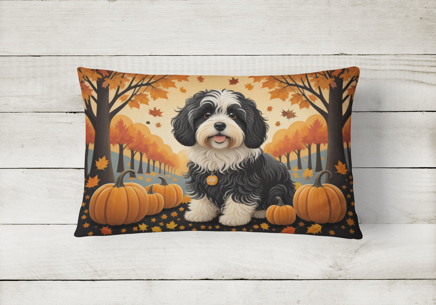Havanese Fall Throw Pillow