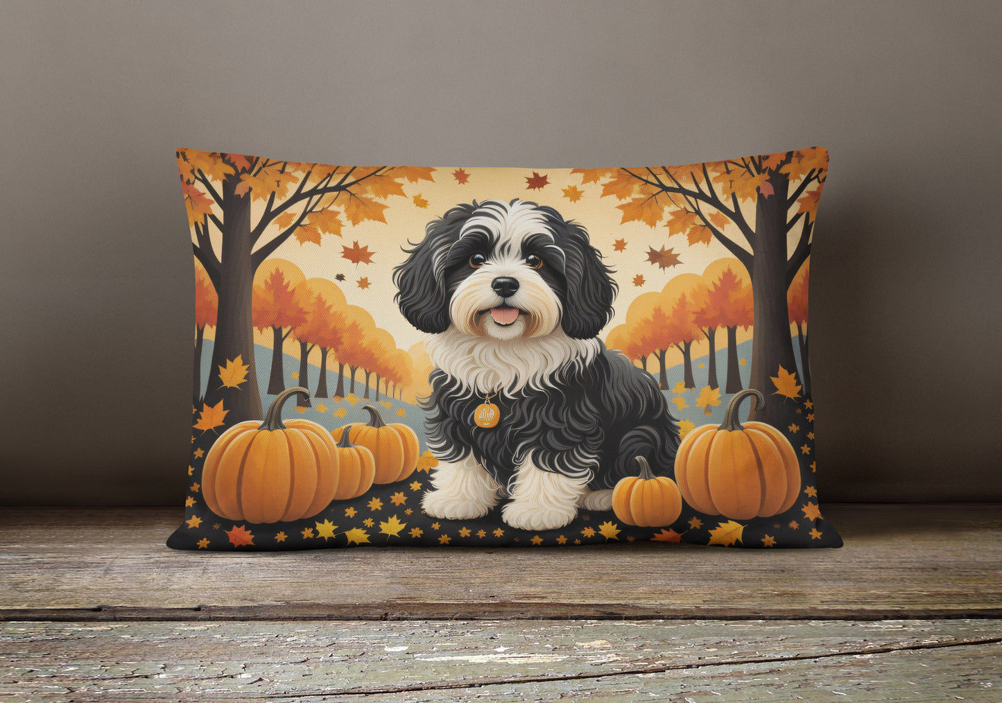 Havanese Fall Throw Pillow