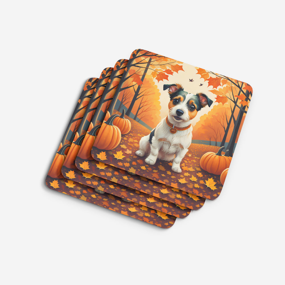 Jack Russell Terrier Fall Foam Coasters