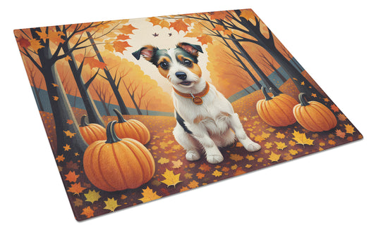 Buy this Jack Russell Terrier Fall Glass Cutting Board