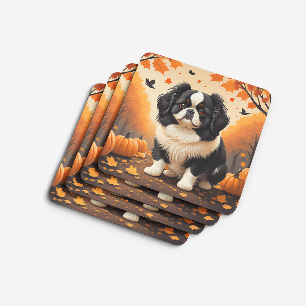 Japanese Chin Fall Foam Coasters
