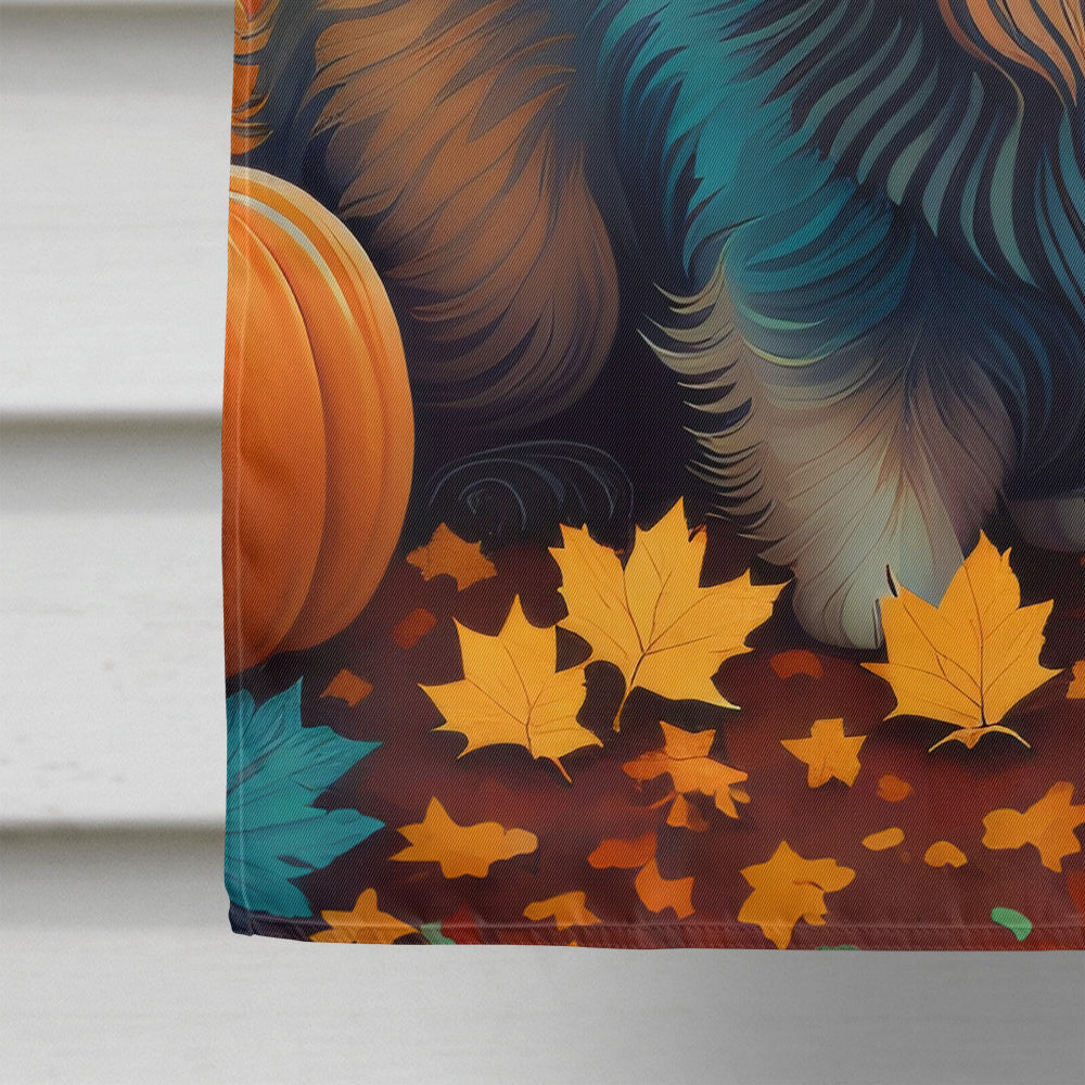 Keeshond Fall House Flag