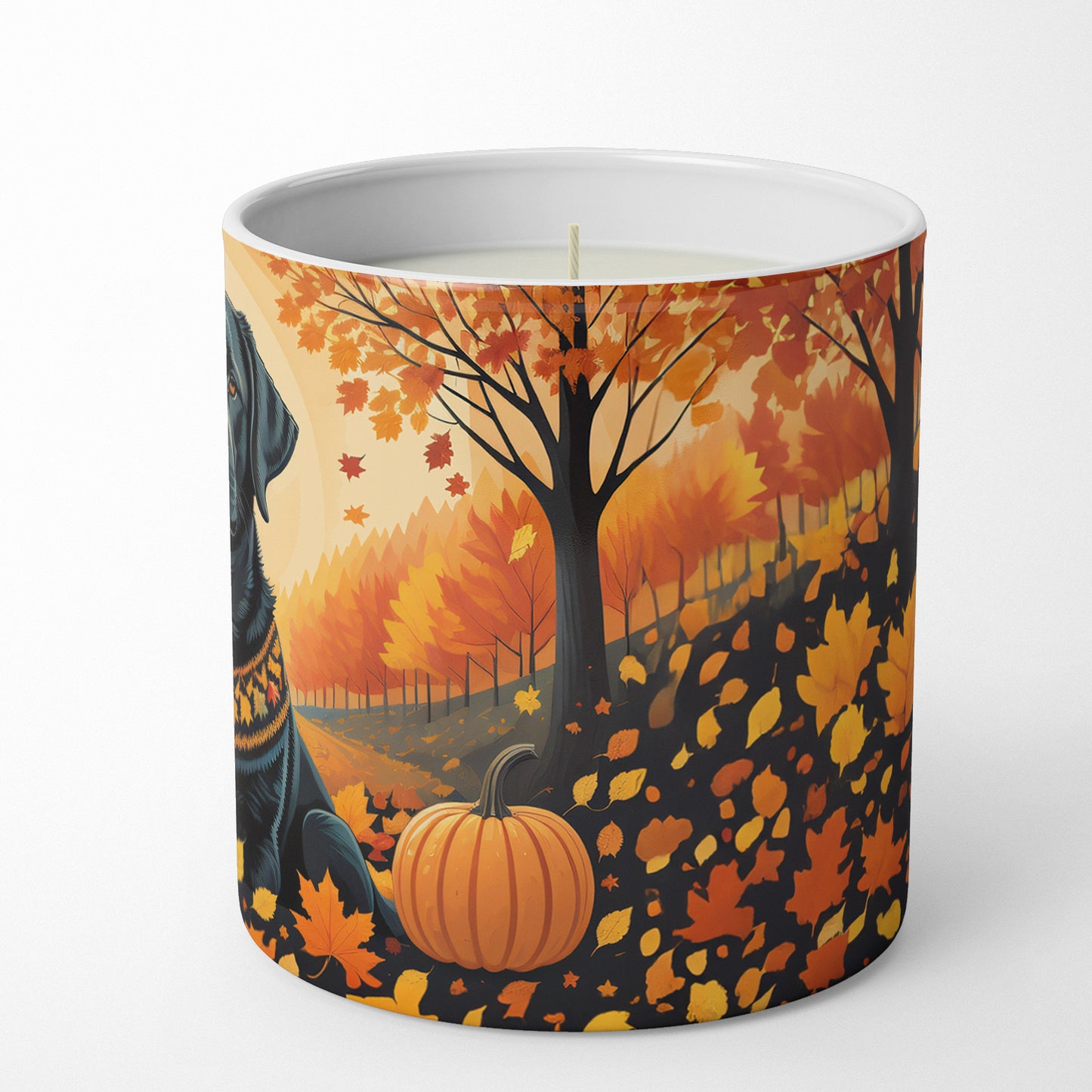 Black Labrador Retriever Fall Decorative Soy Candle