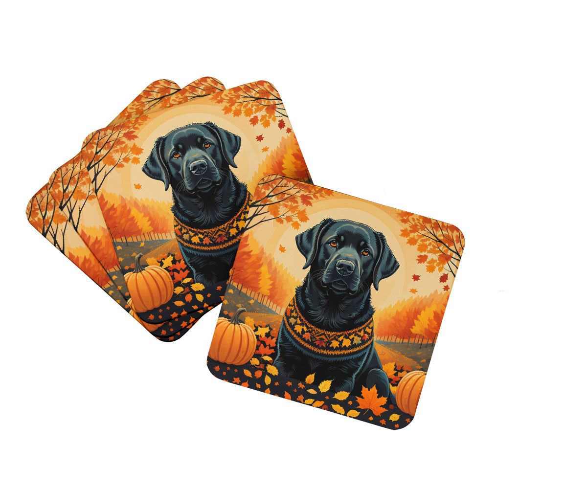 Buy this Black Labrador Retriever Fall Foam Coasters