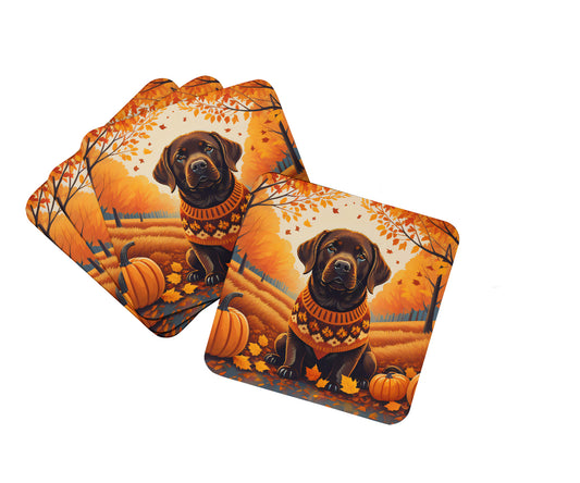 Buy this Chocolate Labrador Retriever Fall Foam Coasters