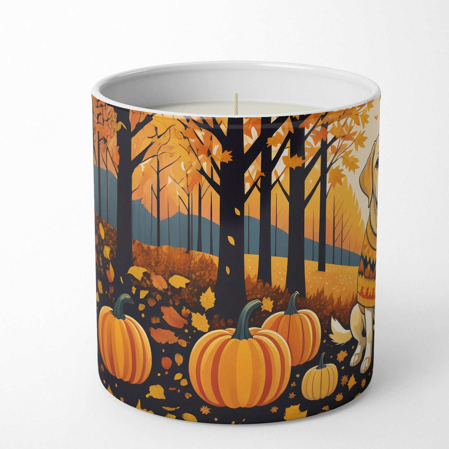 Buy this Yellow Labrador Retriever Fall Decorative Soy Candle