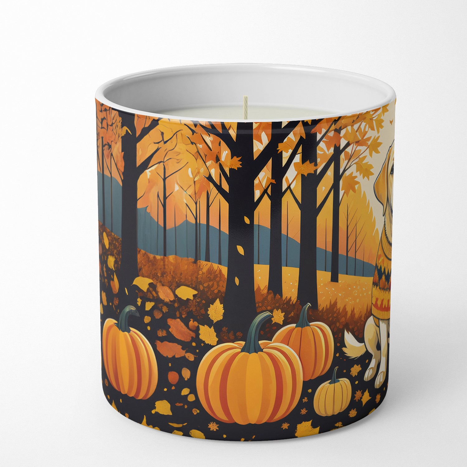 Buy this Yellow Labrador Retriever Fall Decorative Soy Candle