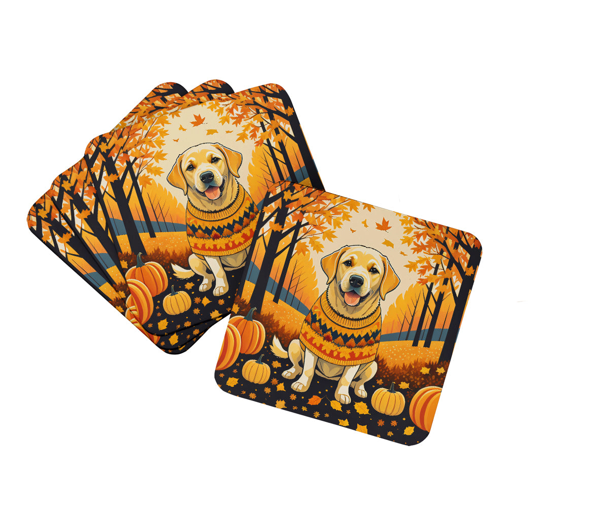 Buy this Yellow Labrador Retriever Fall Foam Coasters