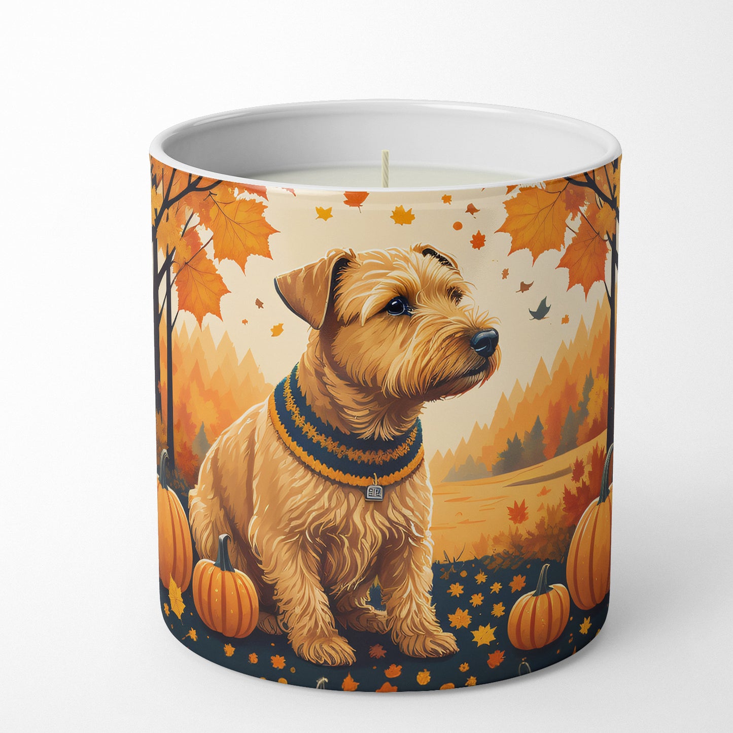Lakeland Terrier Fall Decorative Soy Candle