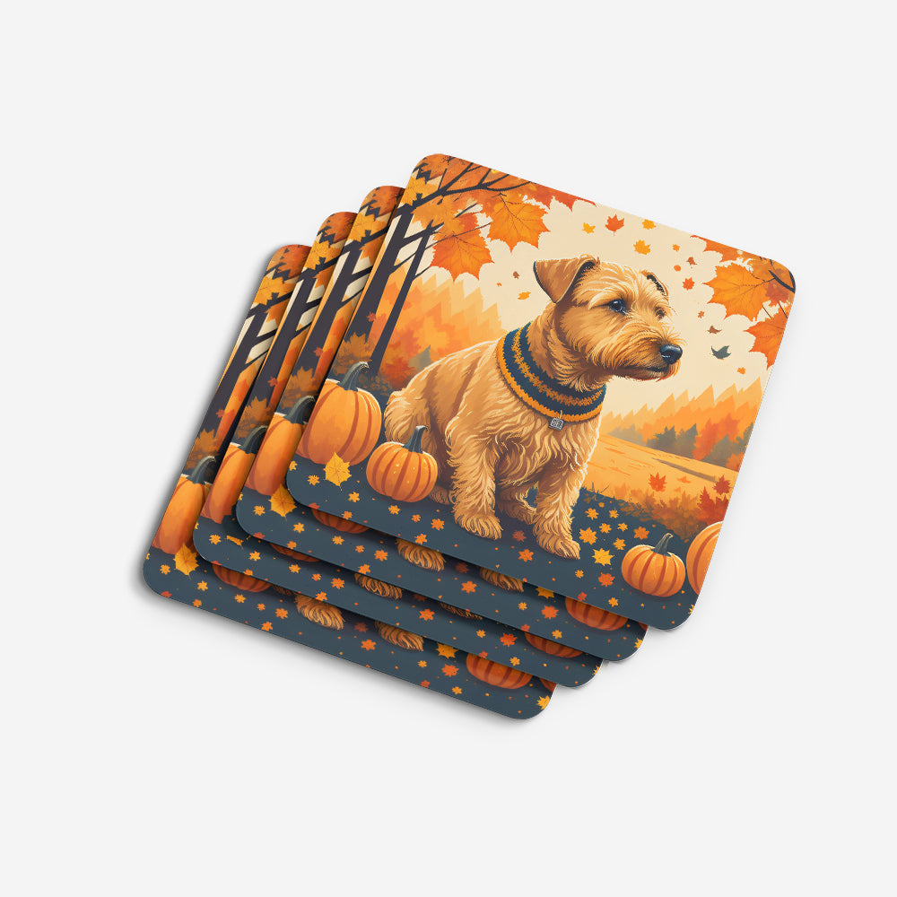 Lakeland Terrier Fall Foam Coasters